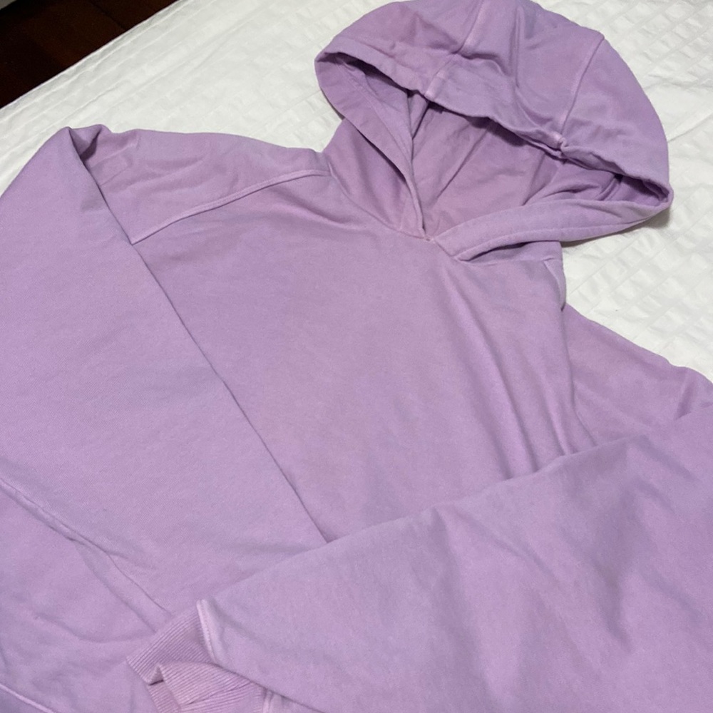 Lavender Nimbus Cropped Outdoor Voices Hoodie